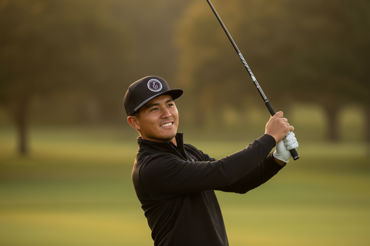 Asian Male Model - Closer Post-Drive with Correct Hat