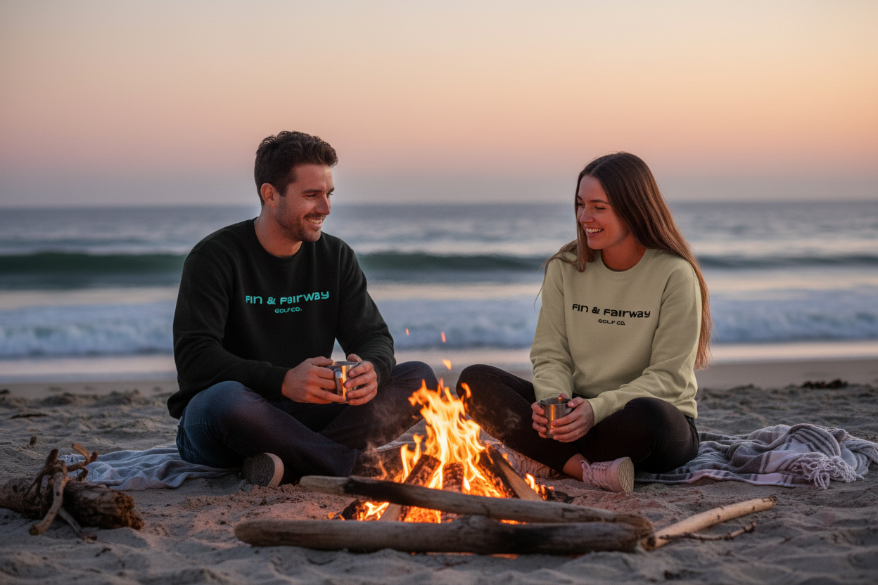 Fin & Fairway Crewnecks - Beach Bonfire