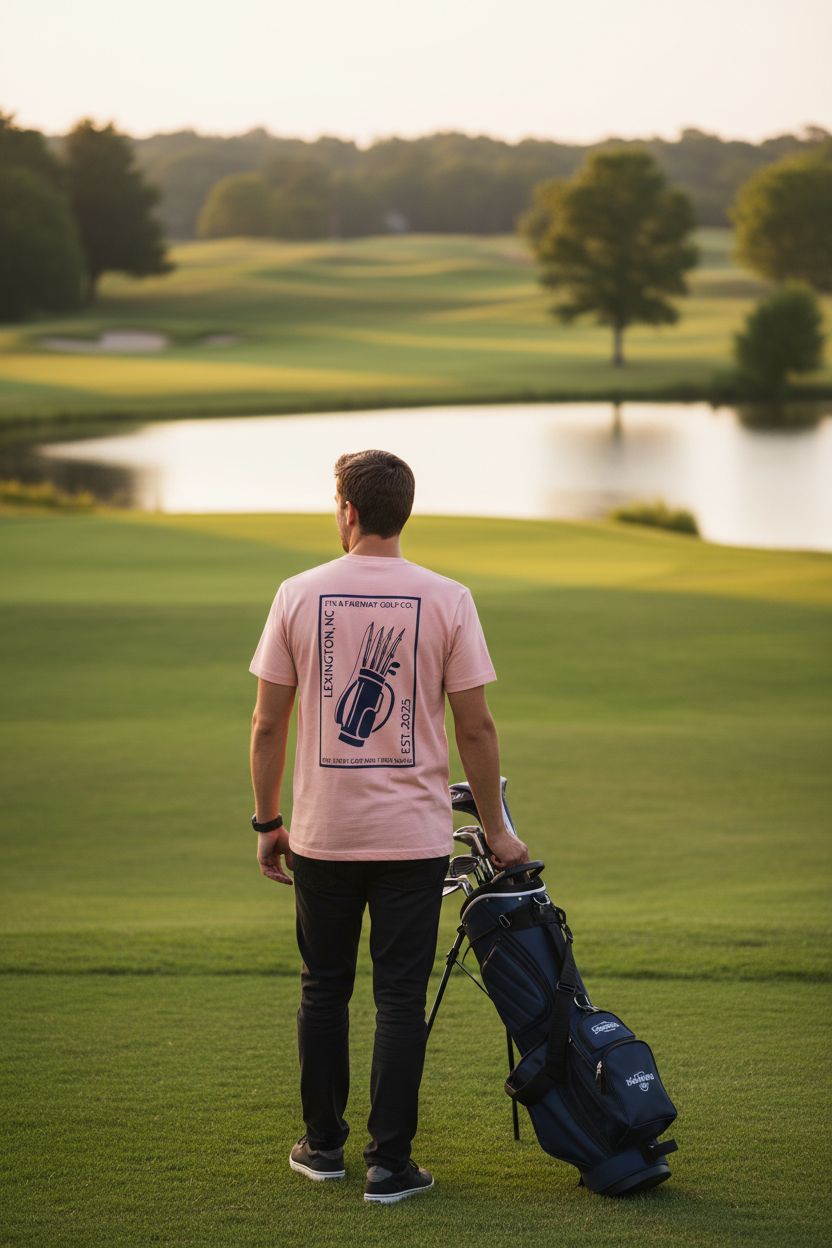 Peachy Golf Bag Tee Lifestyle