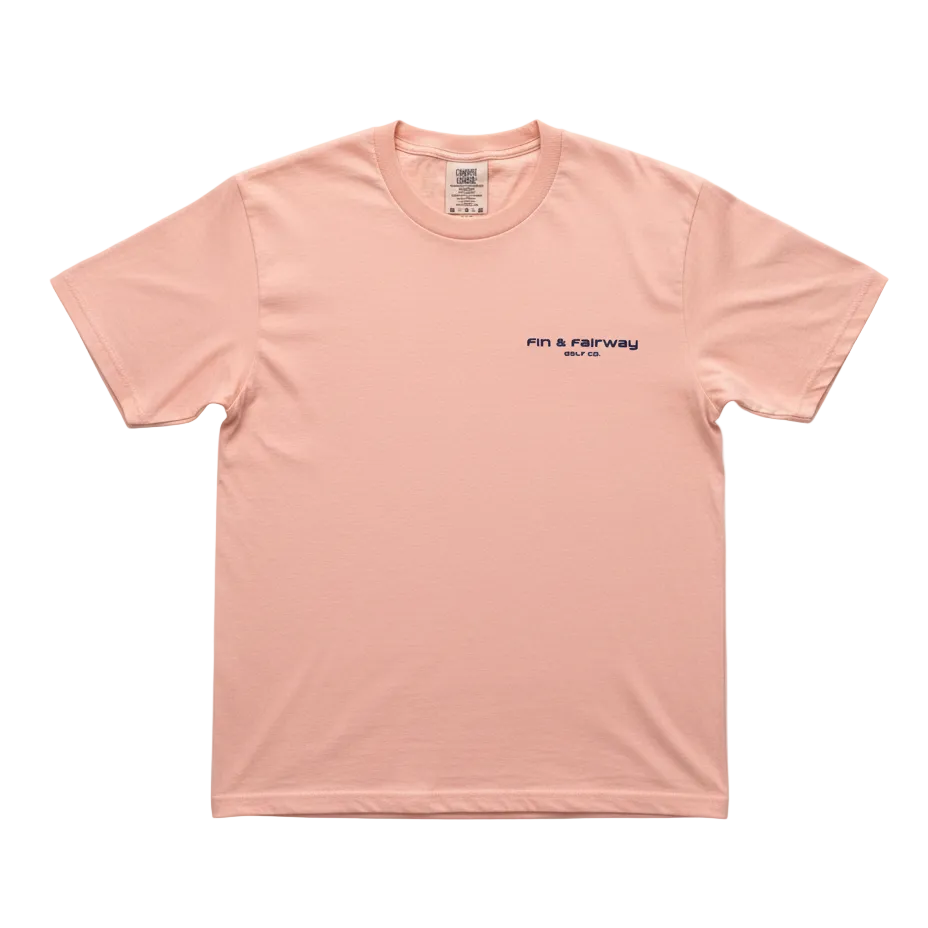Rod Bag Tee - Front View in Peachy
